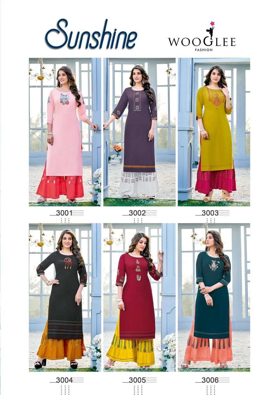 Wooglee Sunshine Catalog Exclusive Wear Kurti With Sharara 