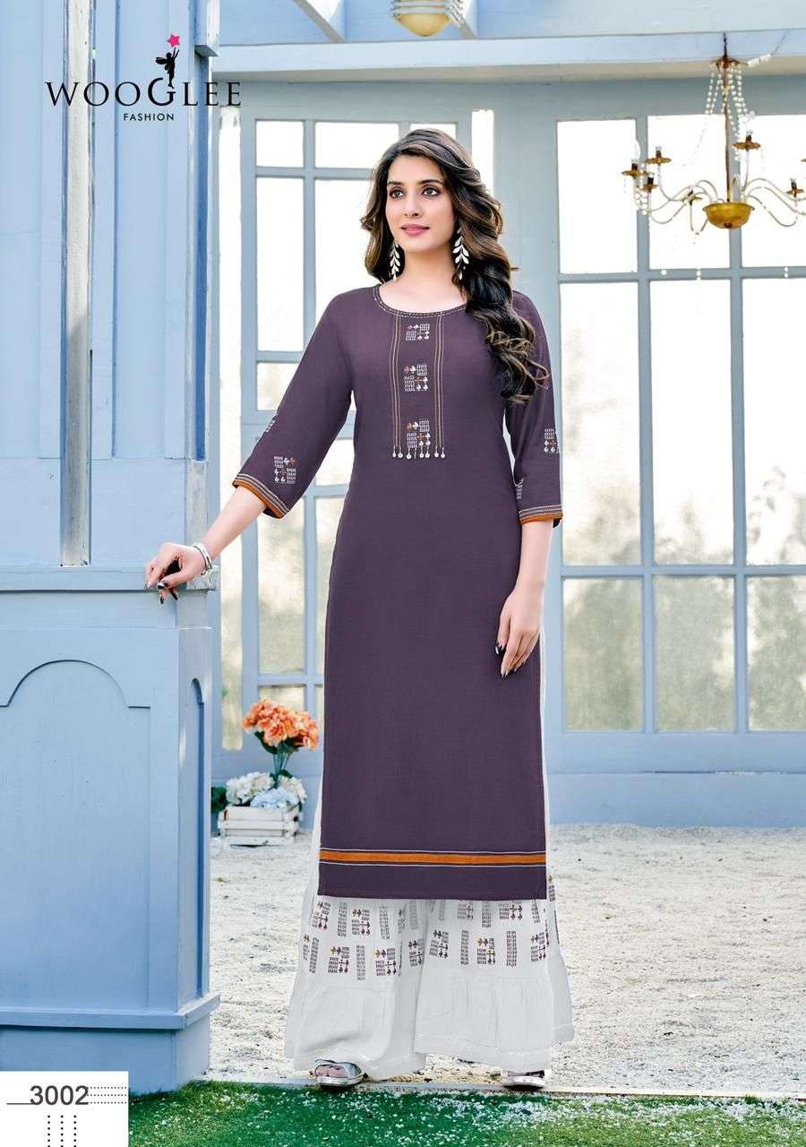 Wooglee Sunshine Catalog Exclusive Wear Kurti With Sharara 