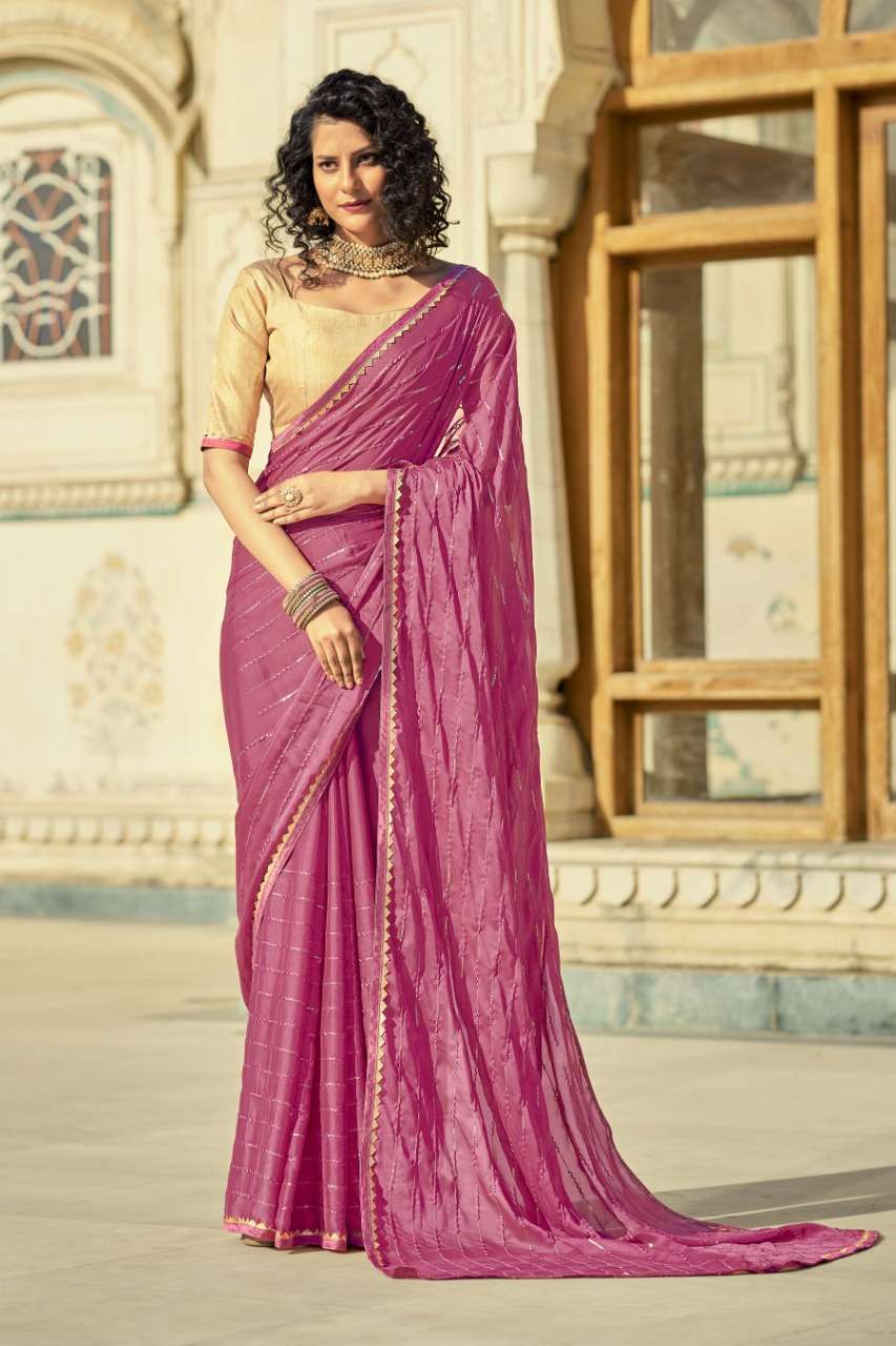 Ynf Domestika Sequence Catalog Party Wear Rangoli Crepe Sarees 
