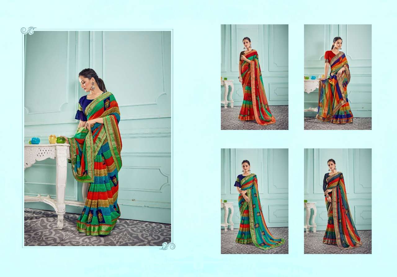 Ynf Traditional Georgette Catalog Regular Wear Georgette Printed Sarees 