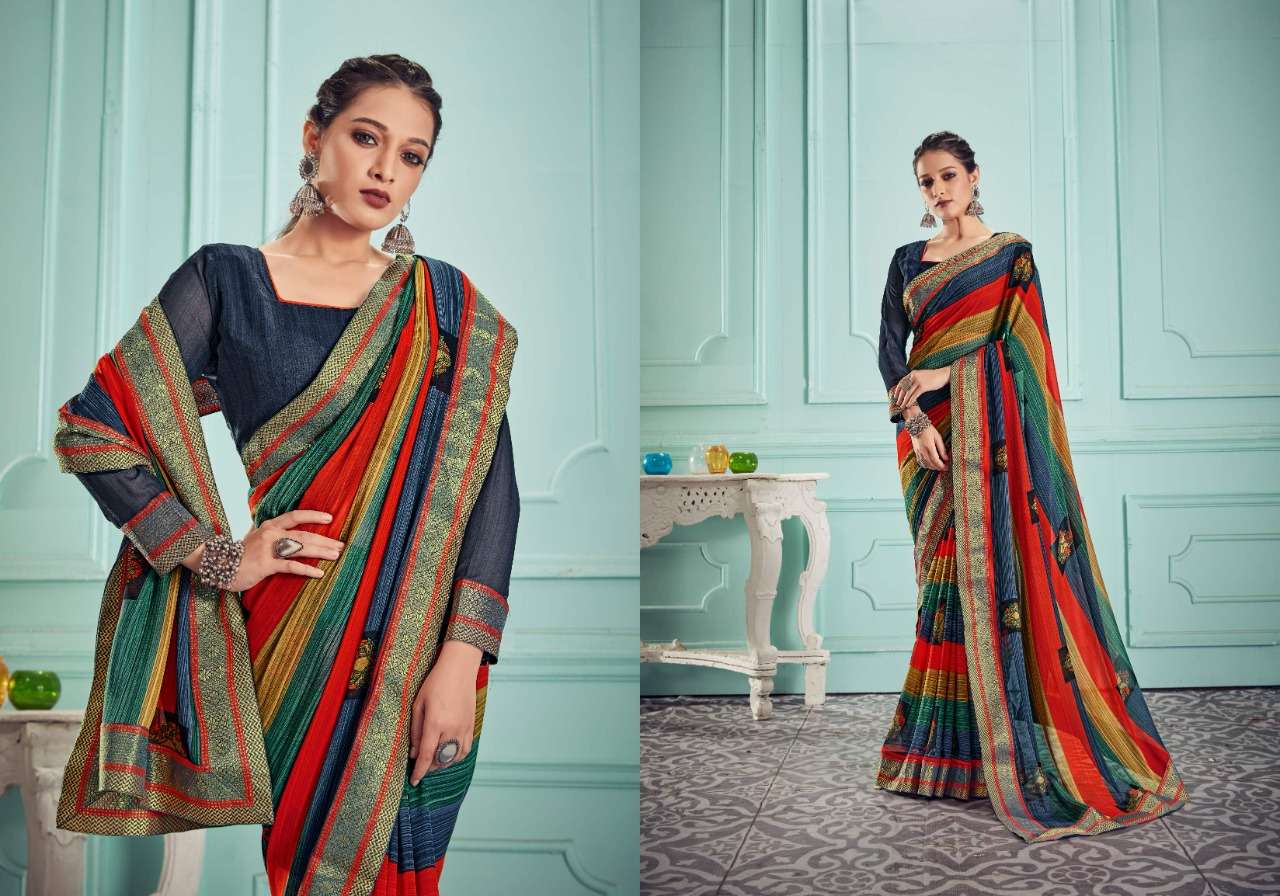 Ynf Traditional Georgette Catalog Regular Wear Georgette Printed Sarees 