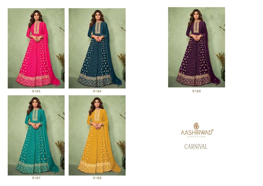 Aashirwad Carnival 9185 Series catalog Designer Salwar Kameez