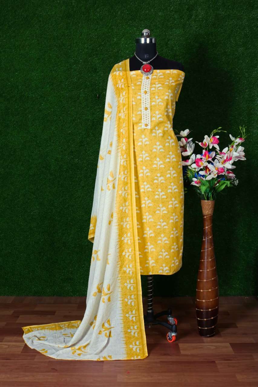 Bipson Cotton Queen 1810 Catalog Summer Wear Pure Cotton Printed Dress Materials 