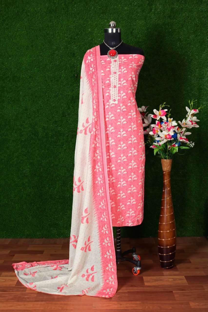 Bipson Cotton Queen 1810 Catalog Summer Wear Pure Cotton Printed Dress Materials 