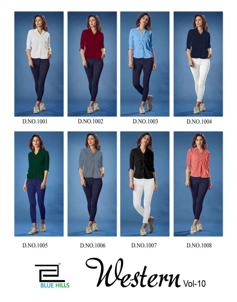 Blue Hills Western Vol 10 Catalog Casual Wear Western Top  