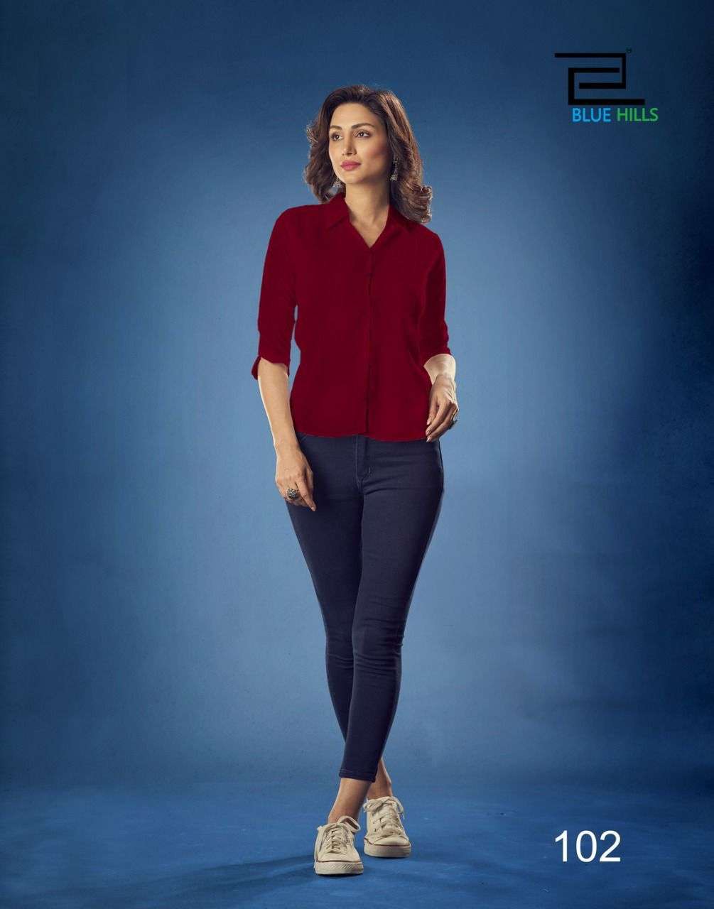 Blue Hills Western Vol 10 Catalog Casual Wear Western Top  