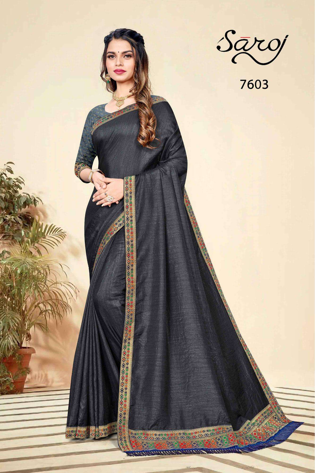Dark Gray Stylish Party Wear saree Buy Online Wholesale Rate