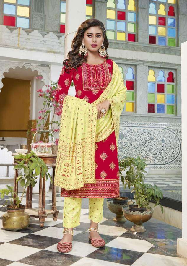  Diya Trends Alveera vol  1 catalog  Fancy Kurtis Pant With Dupatta 