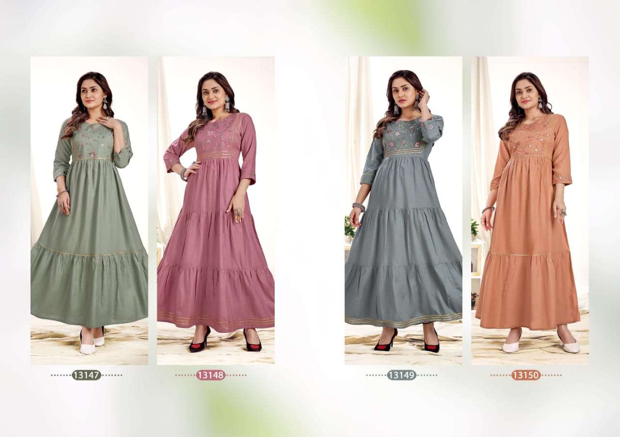 Kalaroop Zoya Vol 3 Catalog Party Wear Long Kurtis  