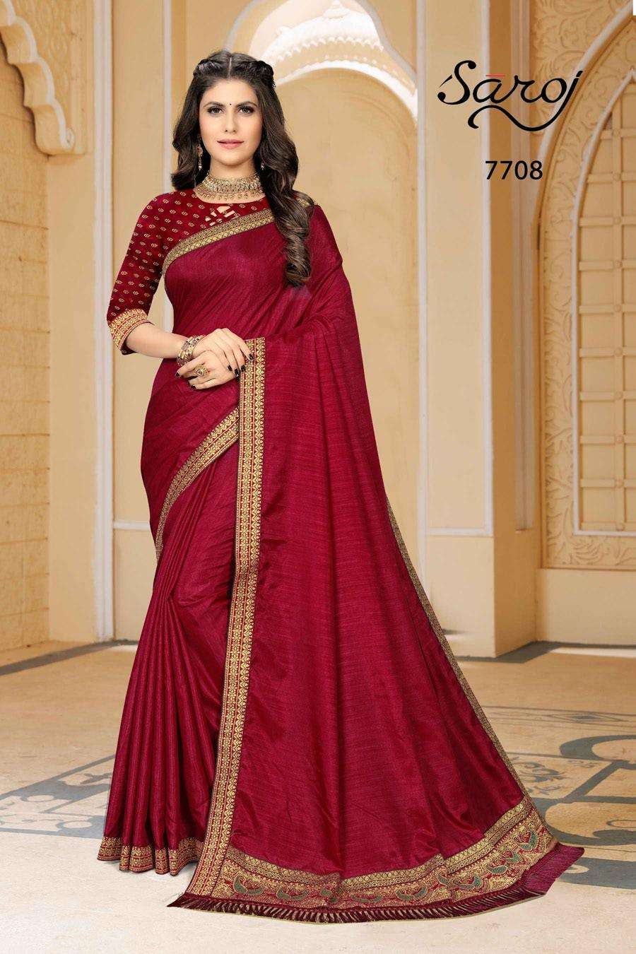 Maroon Stylish Designer Wear Kumari Silk Sarees Wholesale Rate.