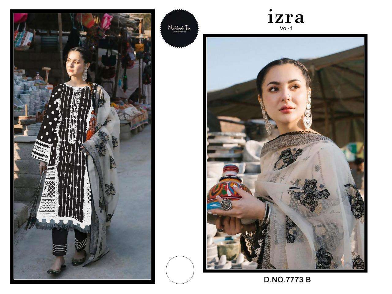 Mehboob Tex Izra Vol 1 Excluisve Wear Cambric Cotton Embroidery Salwar Kameez