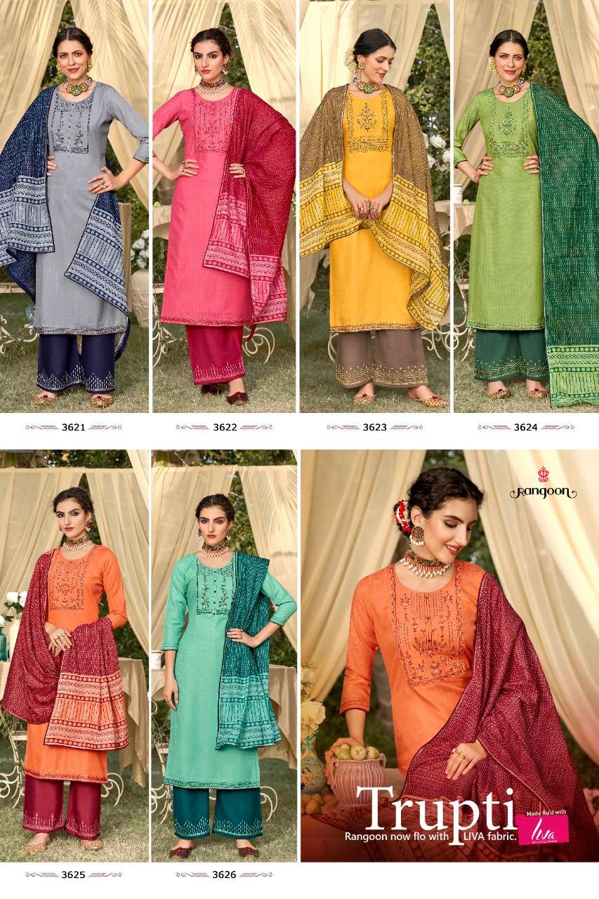 Rangoon Trupti Catalog Stylish Party Wear Readymade Top Bottom With Dupatta