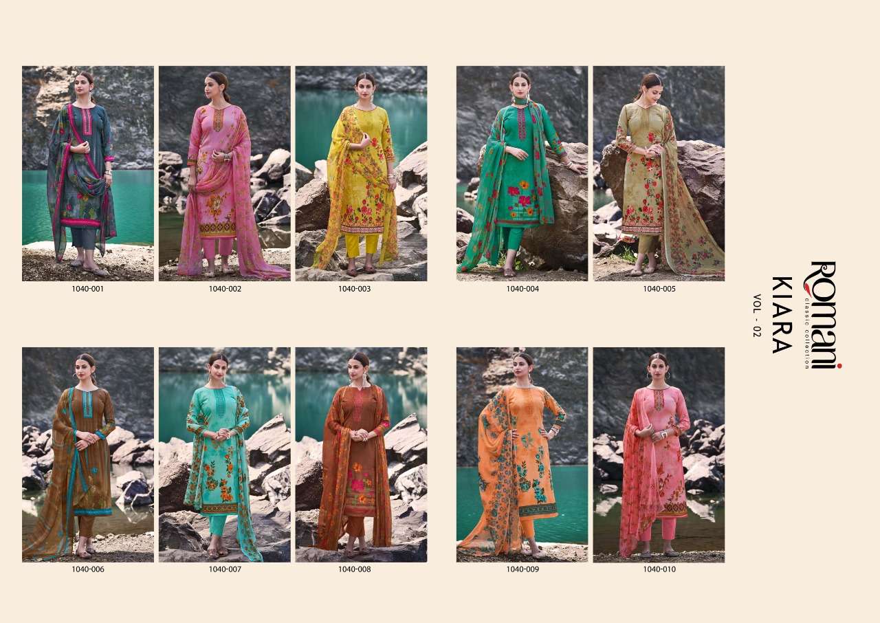 Romani Kiara Vol 2 Catalog Daily Wear Soft Cotton Digital Printed Women Dress Materials 