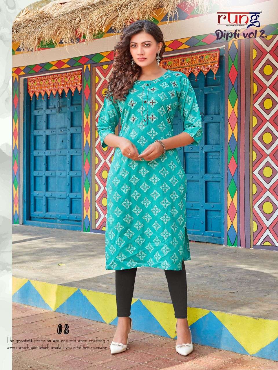 Rung Dipti  vol 2 catalog  Heavy Slub Casual Wear Printed Kurti 