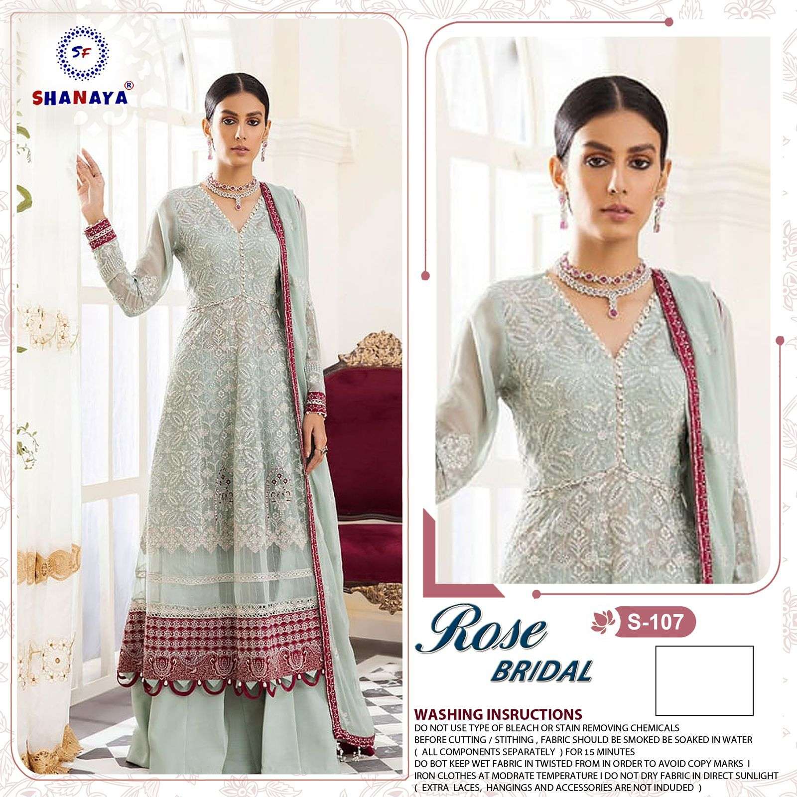 Shanaya Rose Bridal S 107 Designer Wear Georgette Pakistani Salwar Kameez 