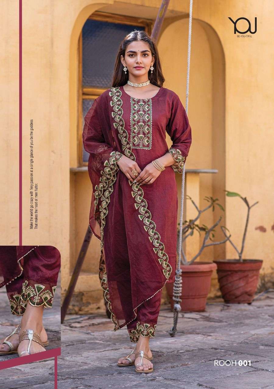 Wanna Rooh Catalog Festive Wear Readymade Top Bottom With Dupatta
