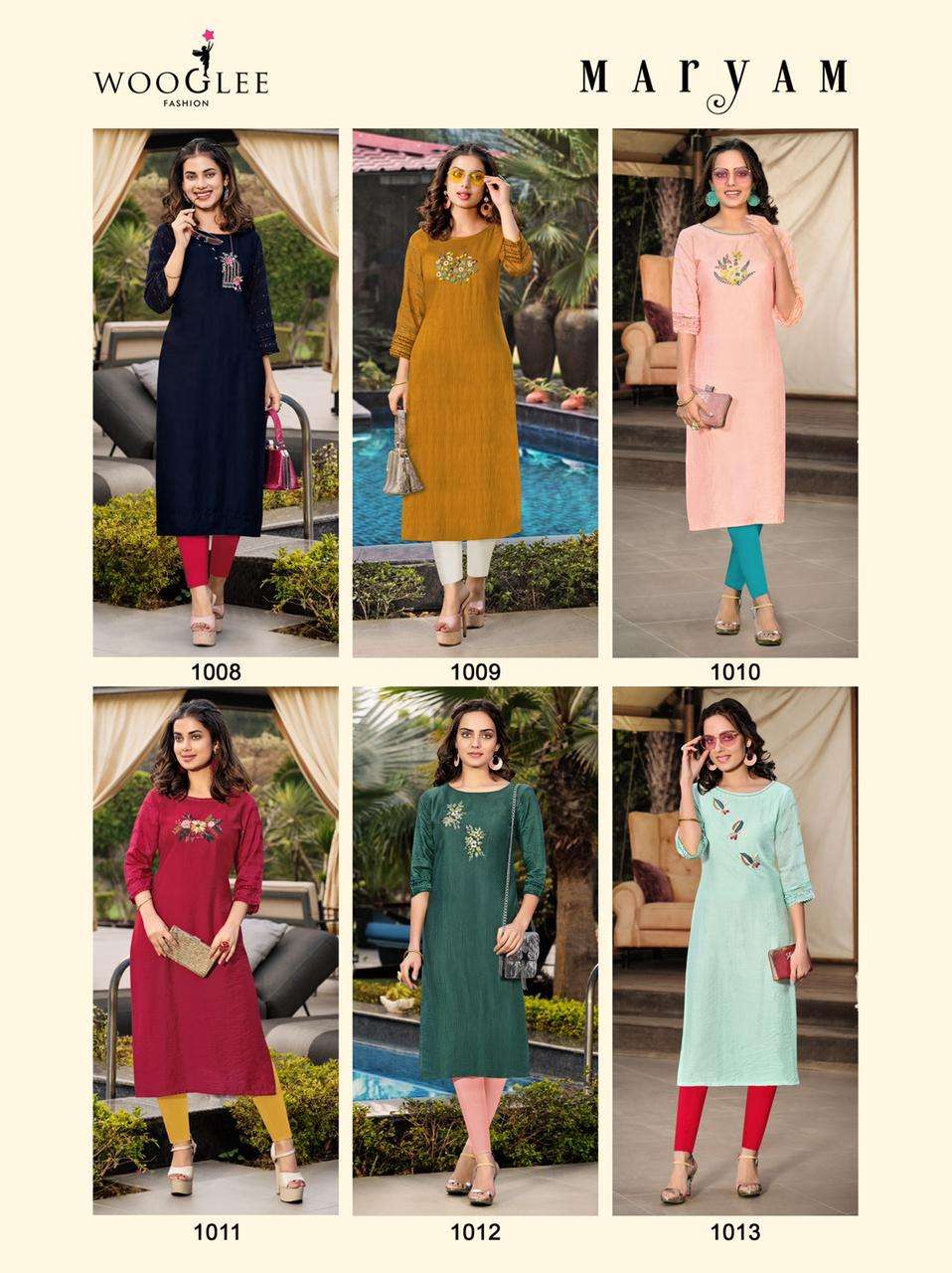 Wooglee Mariyam Catalog Designer Festive Wear Kurtis