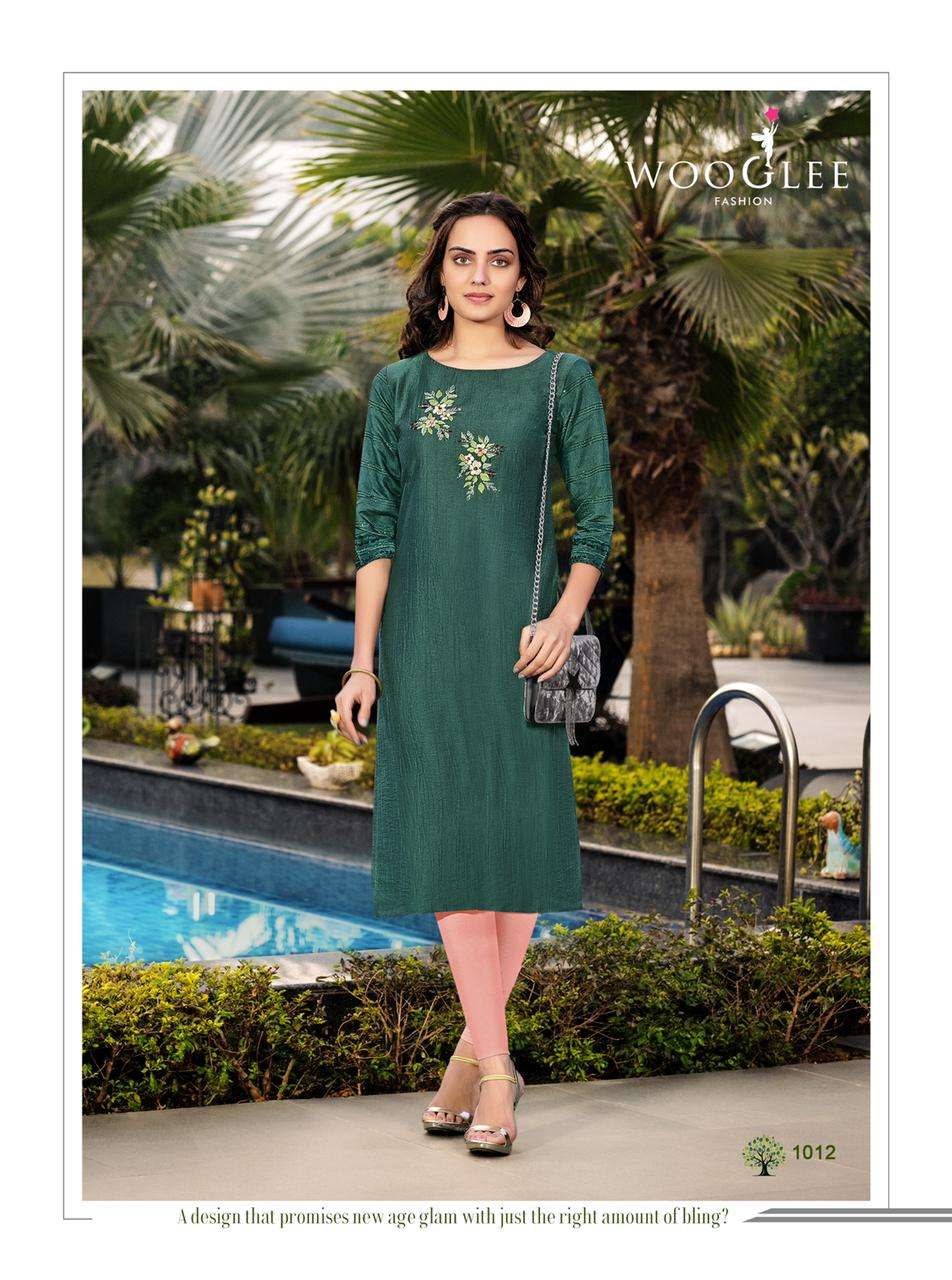 Wooglee Mariyam Catalog Designer Festive Wear Kurtis