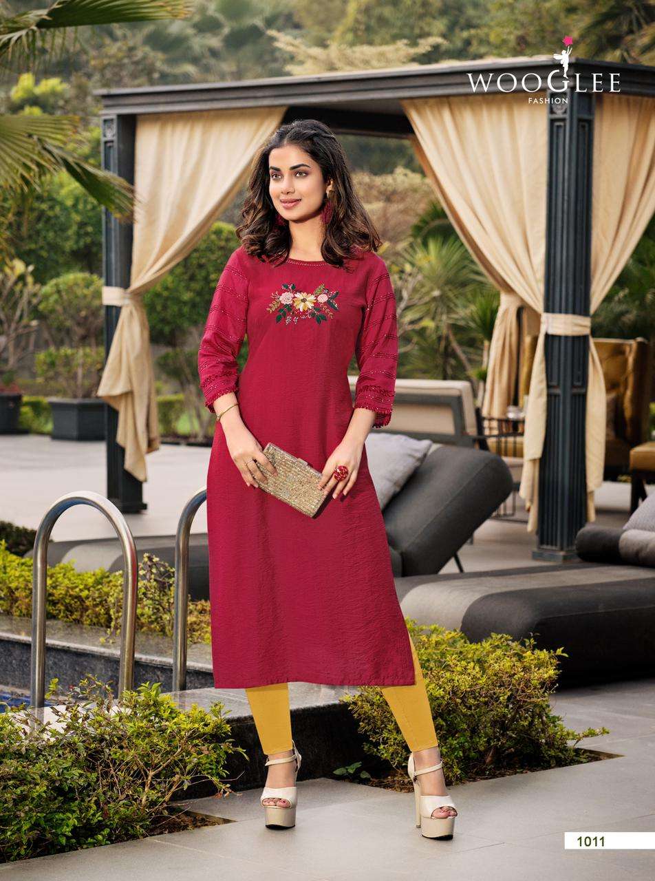 Wooglee Mariyam Catalog Designer Festive Wear Kurtis