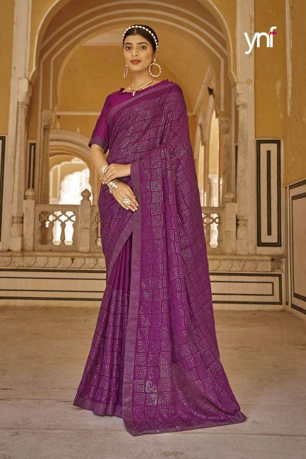 Ynf Malaika Catalog Fancy Wear Chiffon Sarees Wholesale Rate 