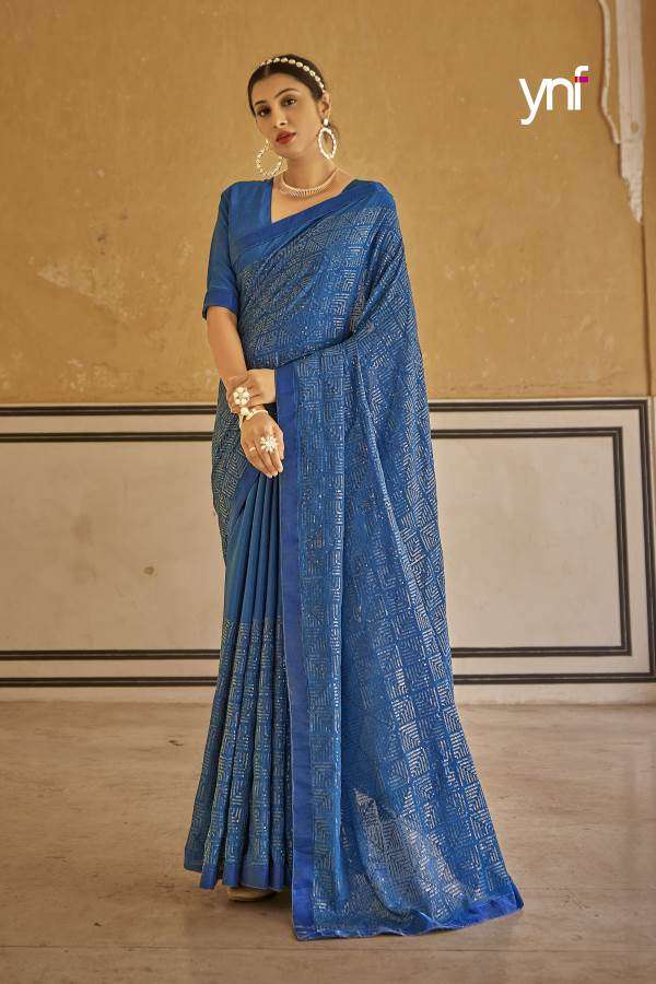 Ynf Malaika Catalog Fancy Wear Chiffon Sarees Wholesale Rate 