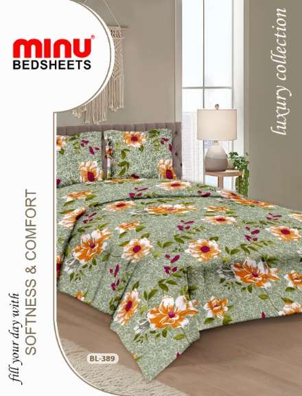 Minu Alisha Bedsheet-33P Cotton Printed Bedsheet Catalogue