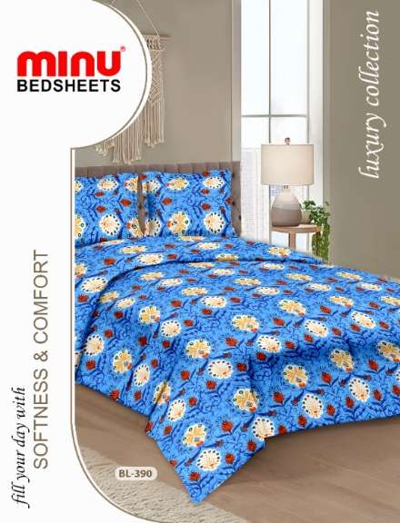 Minu Alisha Bedsheet-33P Cotton Printed Bedsheet Catalogue