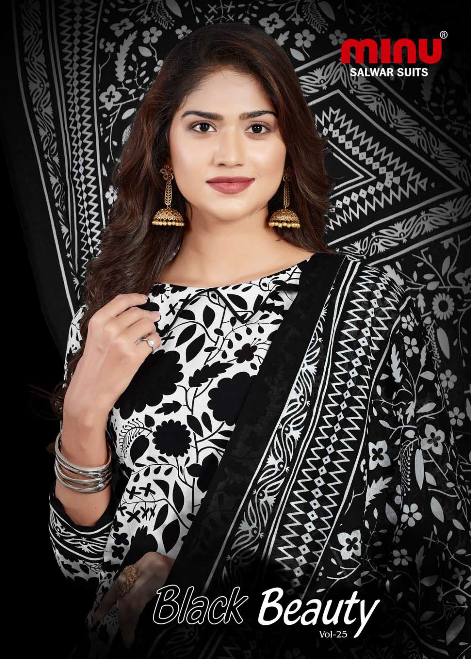 Minu Black Beauty Cotton Dress Material-10P Catalogue