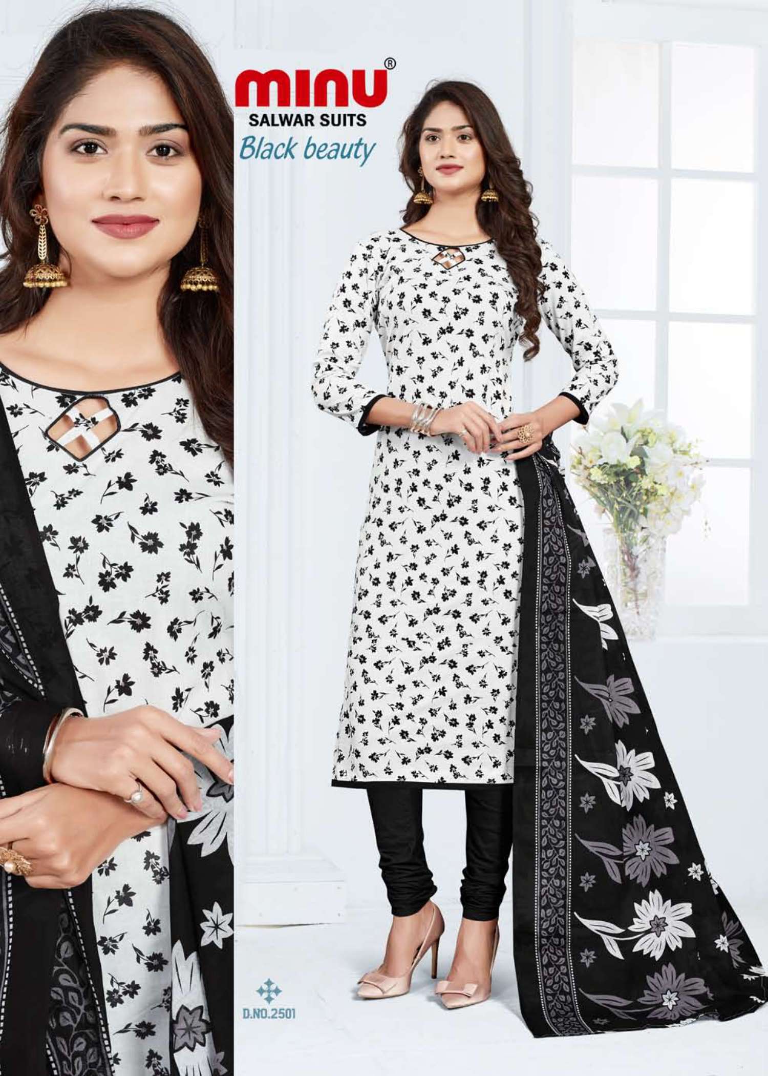 Minu Black Beauty Cotton Dress Material-10P Catalogue