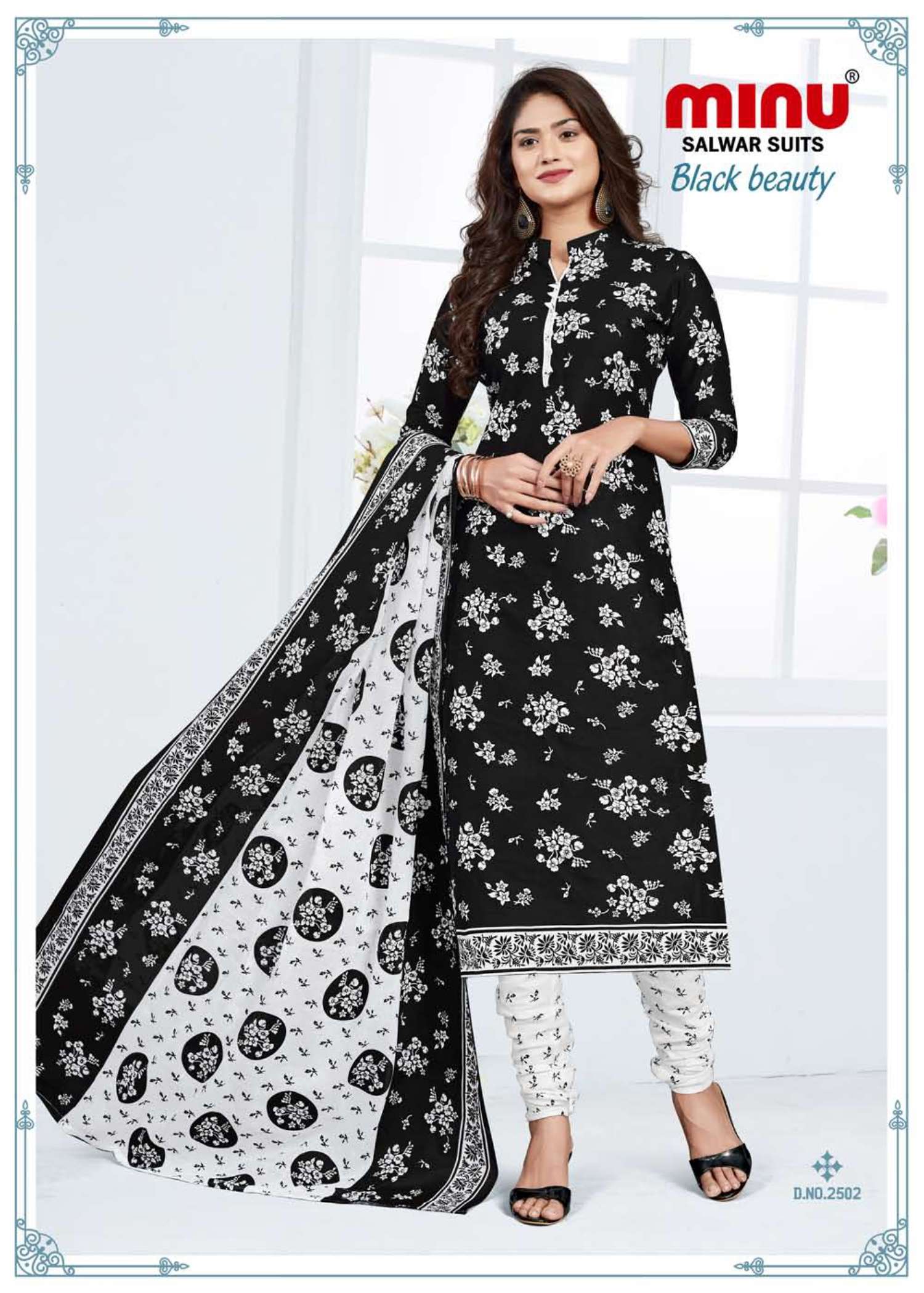 Minu Black Beauty Cotton Dress Material-10P Catalogue