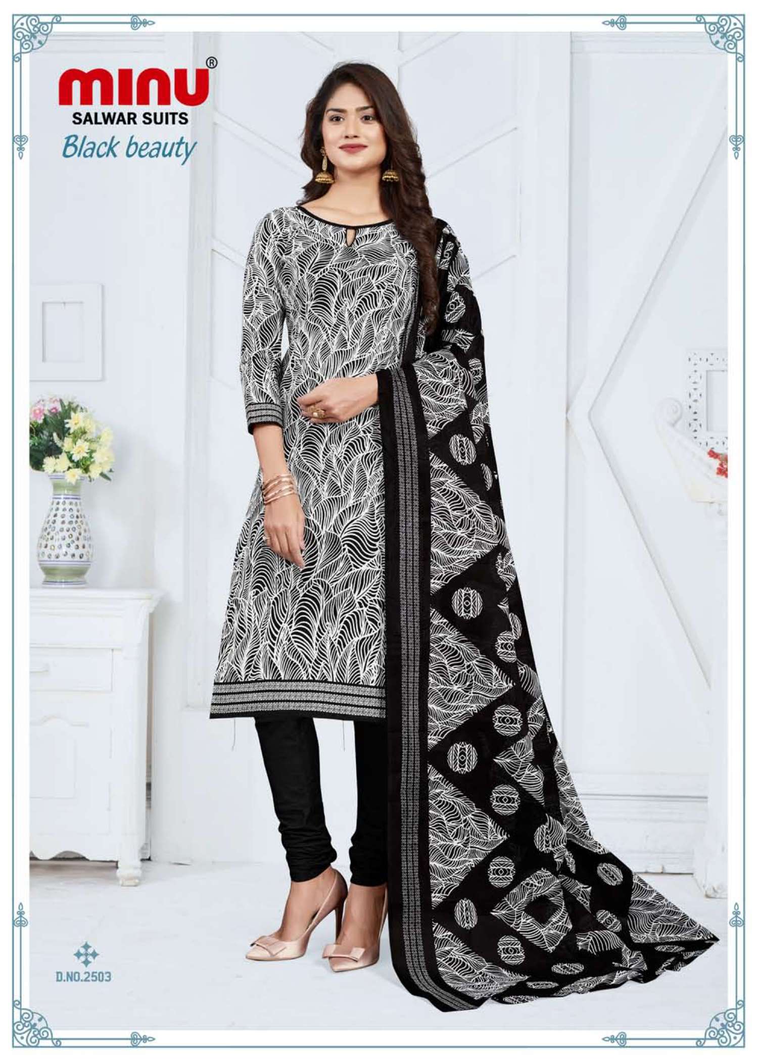 Minu Black Beauty Cotton Dress Material-10P Catalogue
