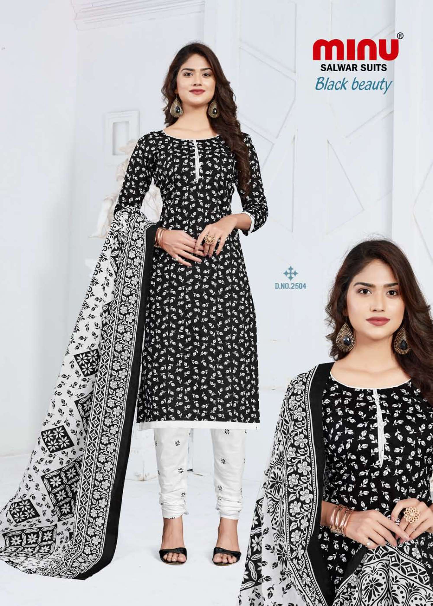 Minu Black Beauty Cotton Dress Material-10P Catalogue