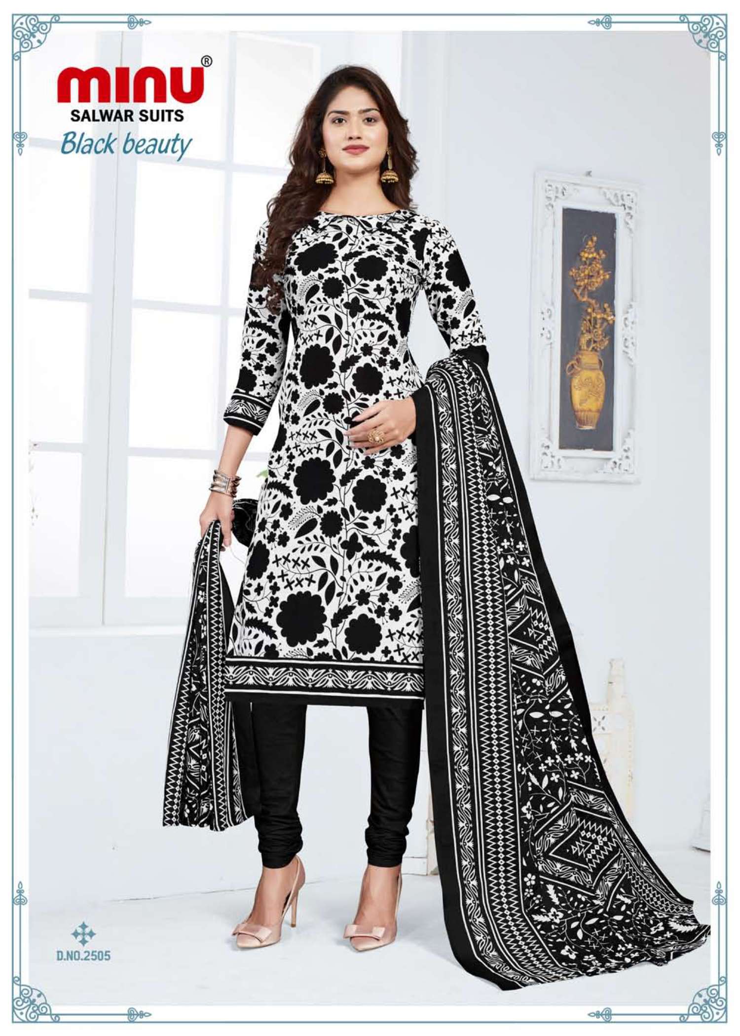 Minu Black Beauty Cotton Dress Material-10P Catalogue
