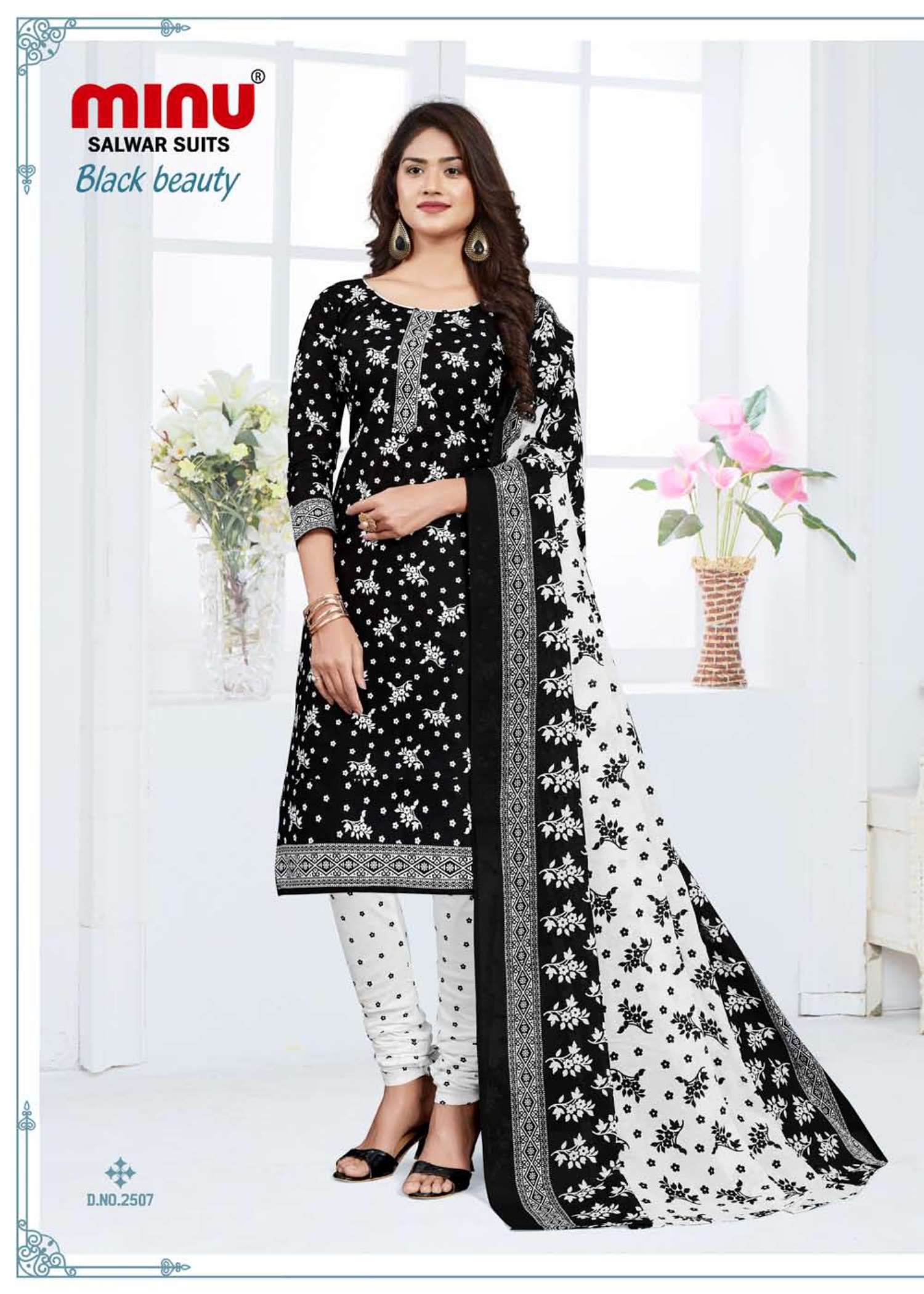 Minu Black Beauty Cotton Dress Material-10P Catalogue