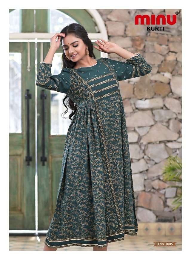 Minu Cadbury Anarkali Kuris-5P Catalogue