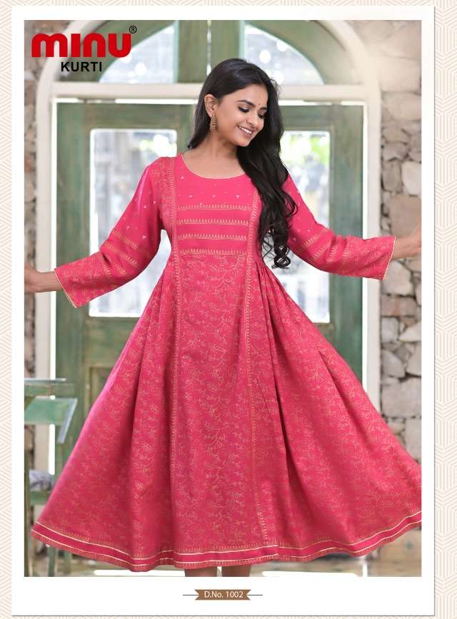Minu Cadbury Anarkali Kuris-5P Catalogue