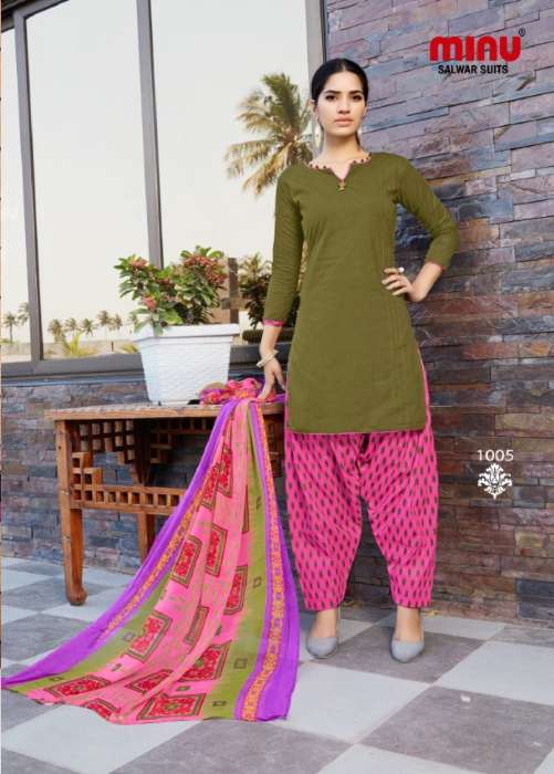 Minu Chiffon Patiala-10P Dress Material Catalogue