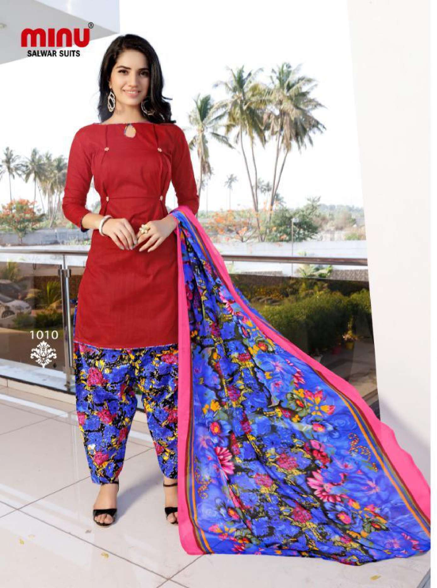 Minu Chiffon Patiala-10P Dress Material Catalogue