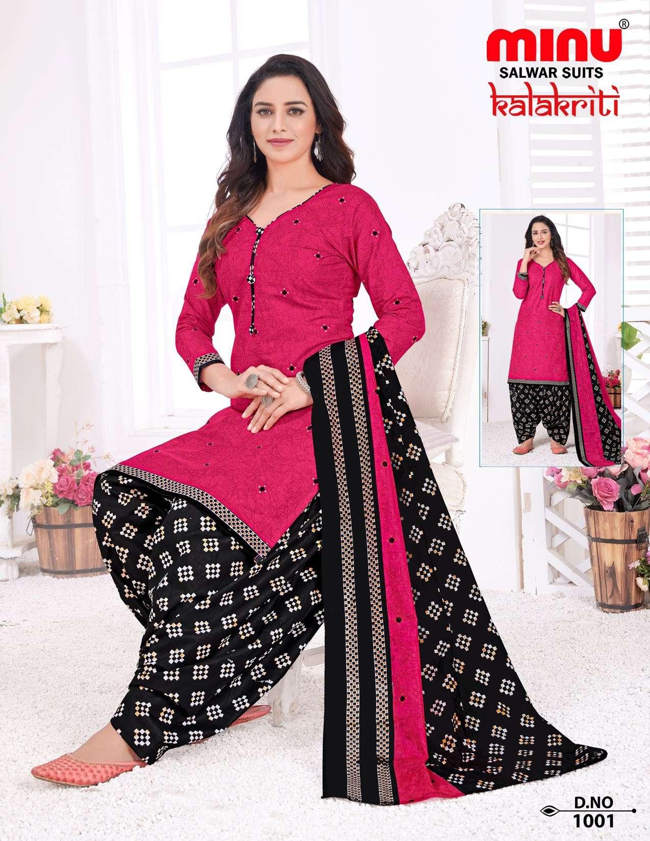 Minu Kalakriti Cotton Patiala Dress Material-10P Catalogue