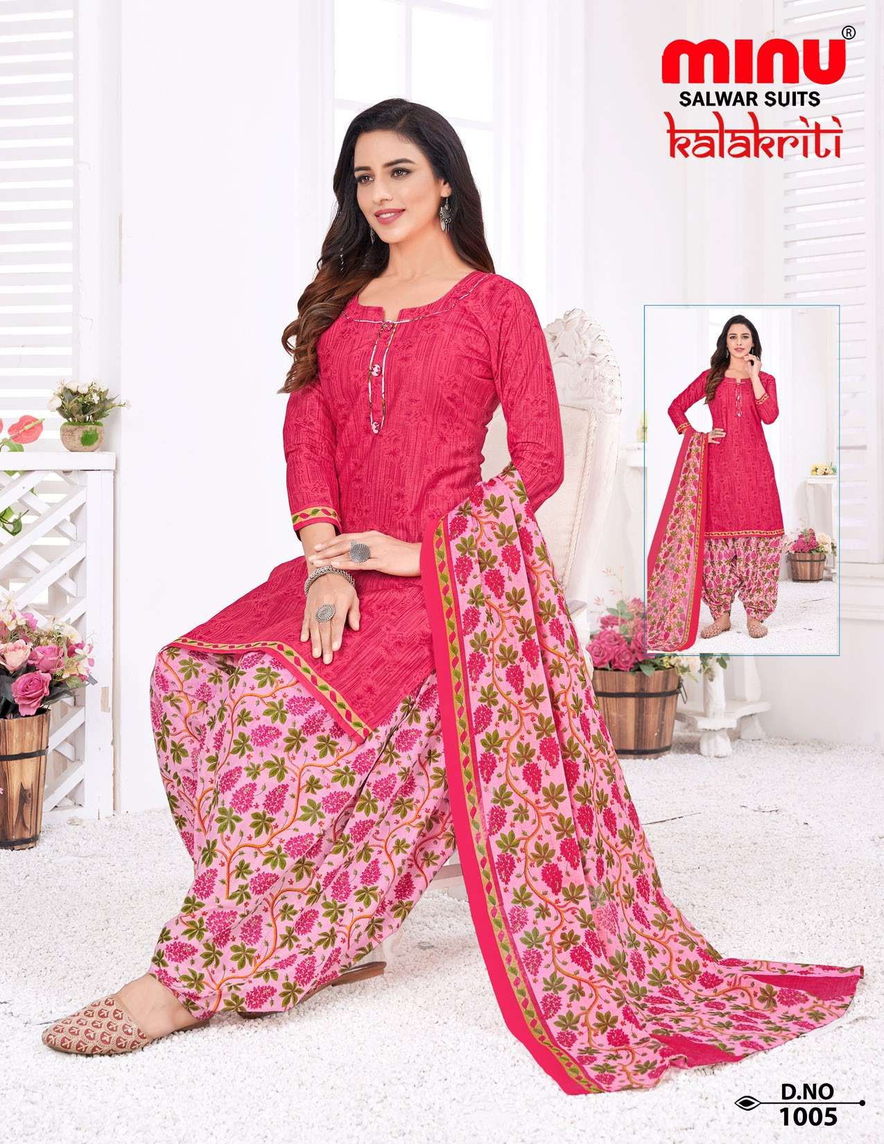 Minu Kalakriti Cotton Patiala Dress Material-10P Catalogue