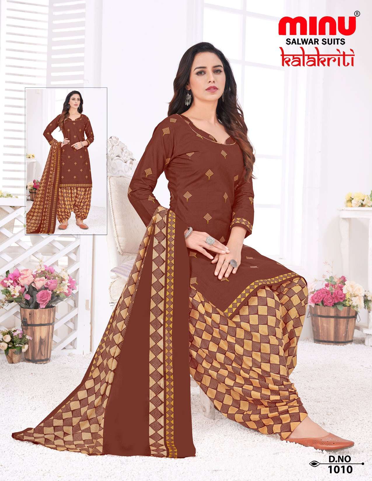 Minu Kalakriti Cotton Patiala Dress Material-10P Catalogue