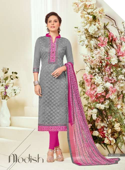 Minu Kareena Cotton Dress Materials Catalogue-12P