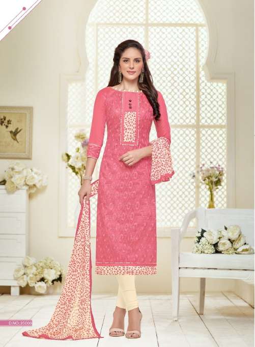 Minu Kareena Cotton Dress Materials Catalogue-12P