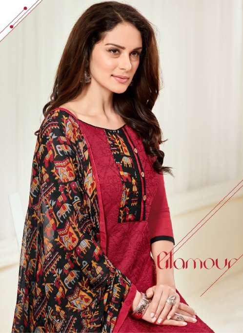 Minu Kareena Cotton Dress Materials Catalogue-12P