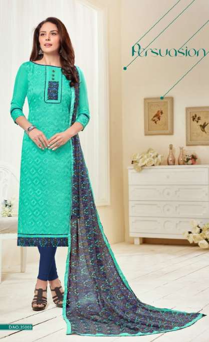Minu Kareena Cotton Dress Materials Catalogue-12P