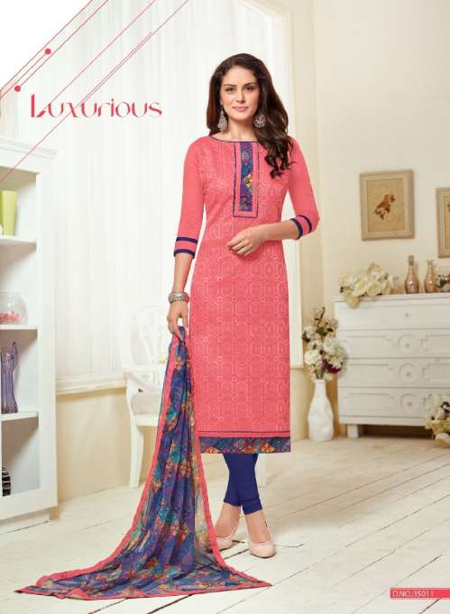 Minu Kareena Cotton Dress Materials Catalogue-12P