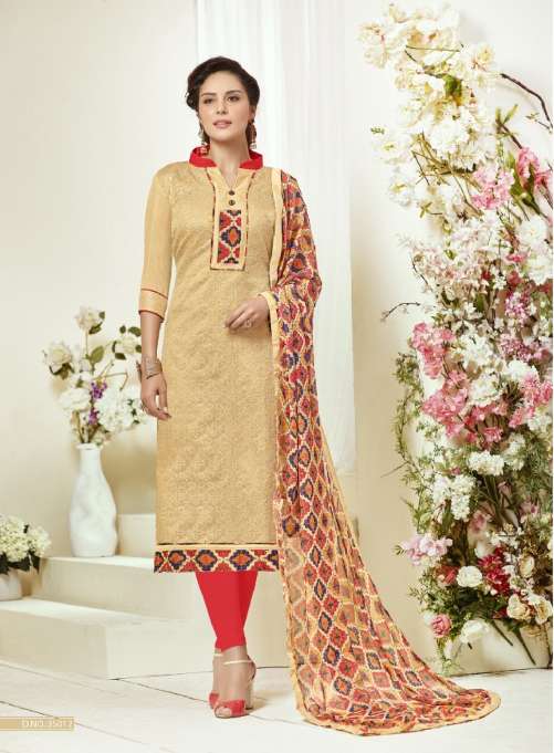 Minu Kareena Cotton Dress Materials Catalogue-12P