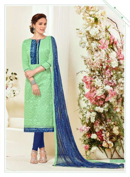 Minu Kareena Cotton Dress Materials Catalogue-12P