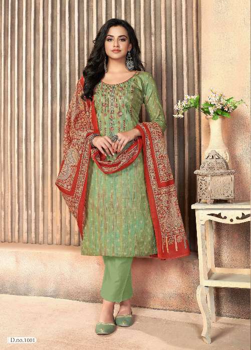 Minu Kyara Cotton Dress Material-8P Catalogue