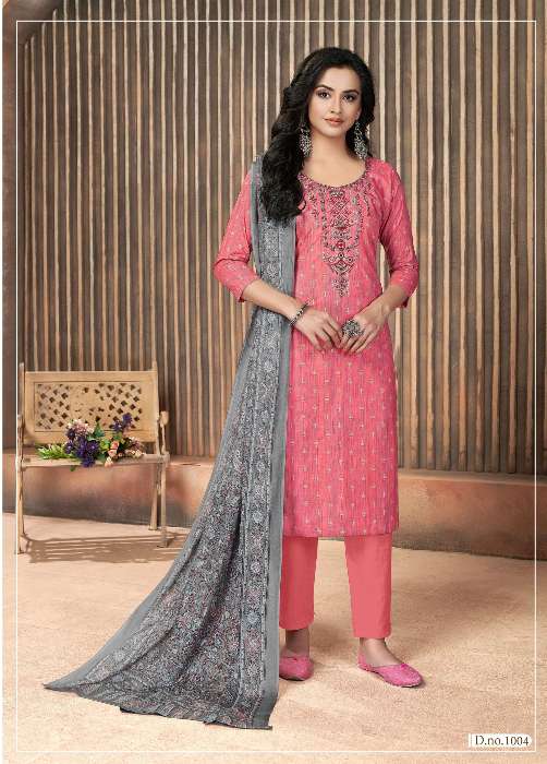 Minu Kyara Cotton Dress Material-8P Catalogue